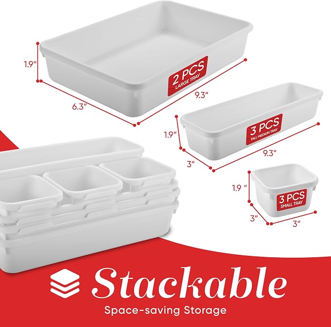 Masirs Interlocking Drawer Organizer Bins - Image 2