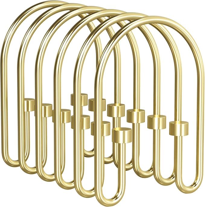 AmazerBath Shower Curtain Hooks, Rust Proof Shower Curtain Rings Hooks by AmazerBath