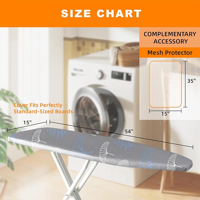 Ironing Board Cover 15x54 Inch- Standard Cotton Cover - Image 3
