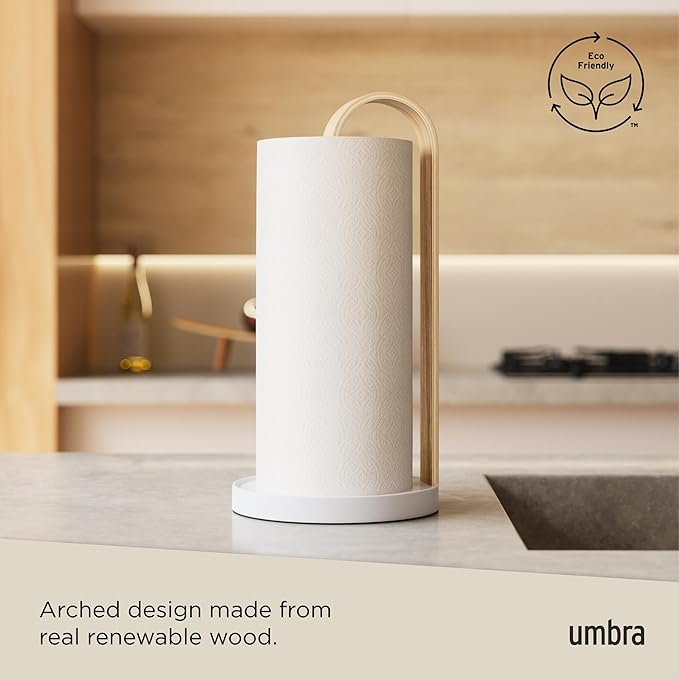 Umbra Bellwood Paper Towel Holder, Wooden - Image 3