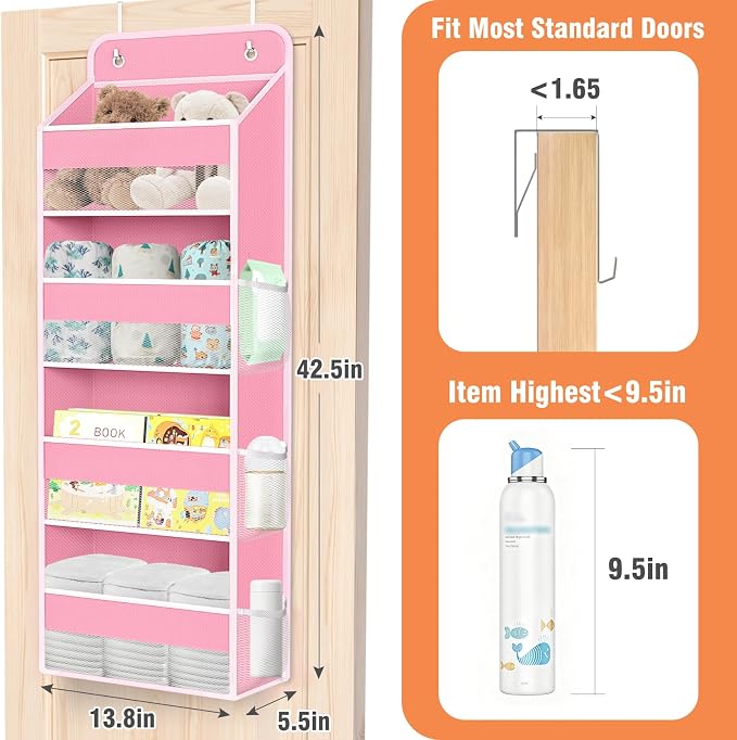 Over The Door Organizer Storage Large Capacity Hanging Bedroom Storage | 4 - Image 2