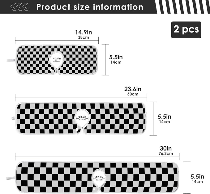 Checkered Black and White Sink Mat - Image 4