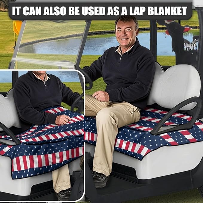Golf Cart Seat Cover Cushion with Non-Slip Backing and Waterproof Protection for Comfortable Outdoor Seating