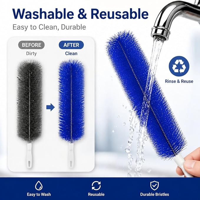 4pcs Bendable Microfiber Head Fan Brush, Reusable Dust Remover - Image 5