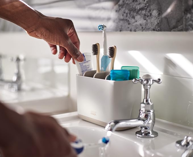 Joseph Joseph EasyStore Matte Finish Large Toothbrush Caddy Small - Image 5