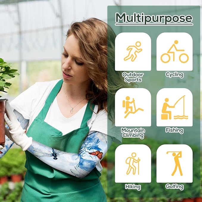 YUNVI Gardening Sleeves Farm Sun Protection Cooling Arm Sleeves to Cover Arm for Women
