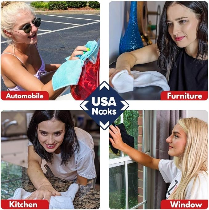 USANOOKS Premium 300GSM Microfiber Cleaning Cloth - Image 7