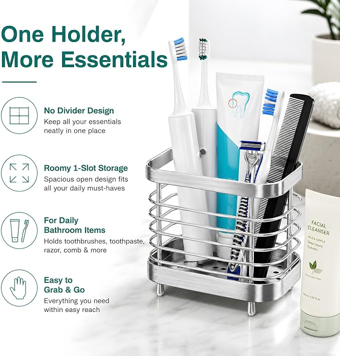 Stainless Steel Electric Toothbrush Holder - Image 5