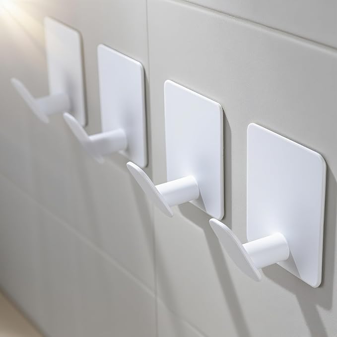 Adhesive Towel Hooks, SUS 304 Steel No Drill Shower Hooks - Image 2