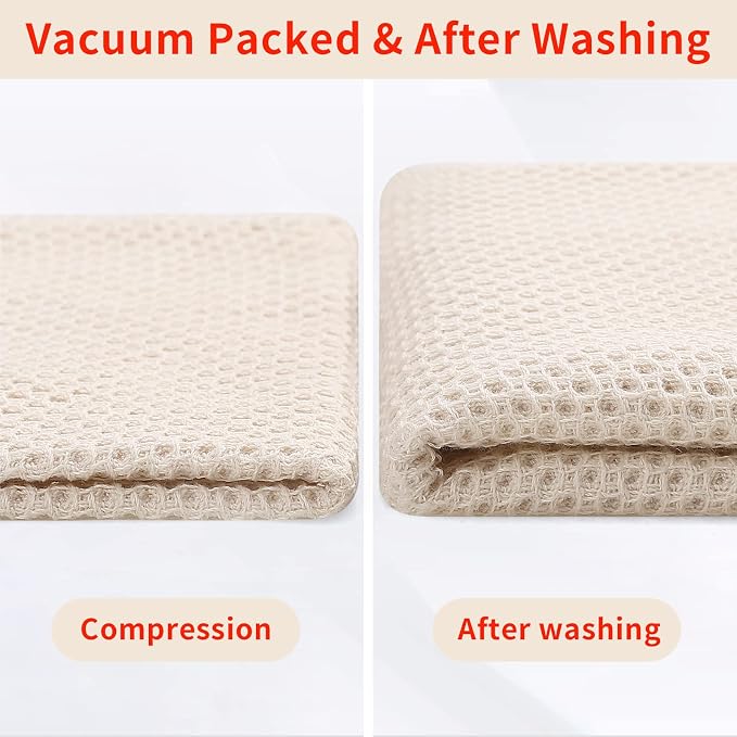 Homaxy 100% Cotton Waffle Weave Kitchen Dish Towels 8-Pack, Ultra Soft - Image 7