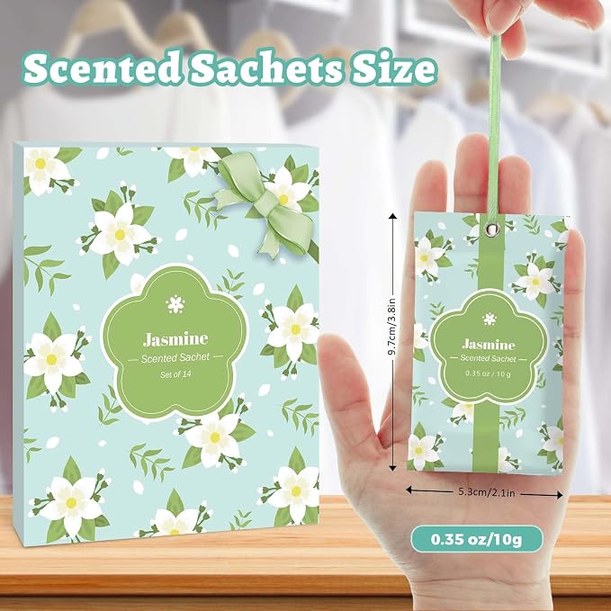 STRN Scented Sachets for Drawer and Closet, Jasmine Scent 14 Pack for Home - Image 4