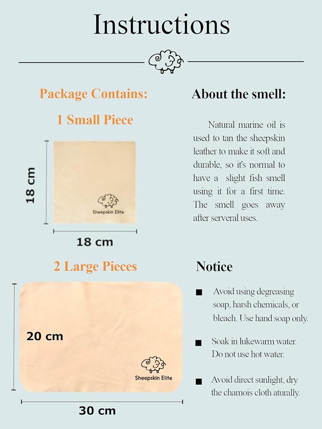 Natural Chamois Leather Eyeglass Cleaning Cloth Camera Lens Cleaning Cloths - Image 4
