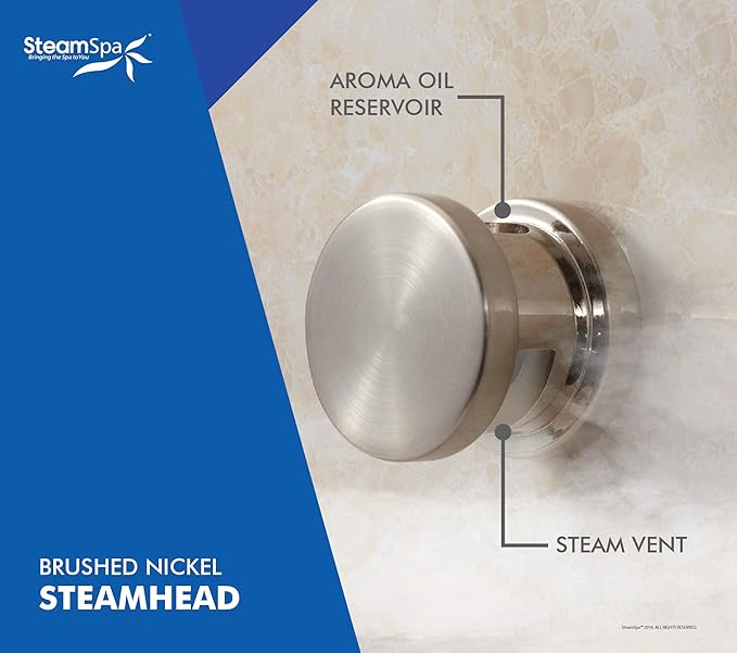 SteamSpa 6kW Steam Sauna Generator Premium Bundle 240V Steam Generator with Touch Pad Control, Steamheads, Pressure Relief Valve, Built-in Auto Drain and Plumber Quick Install Kit PRT600BN-A