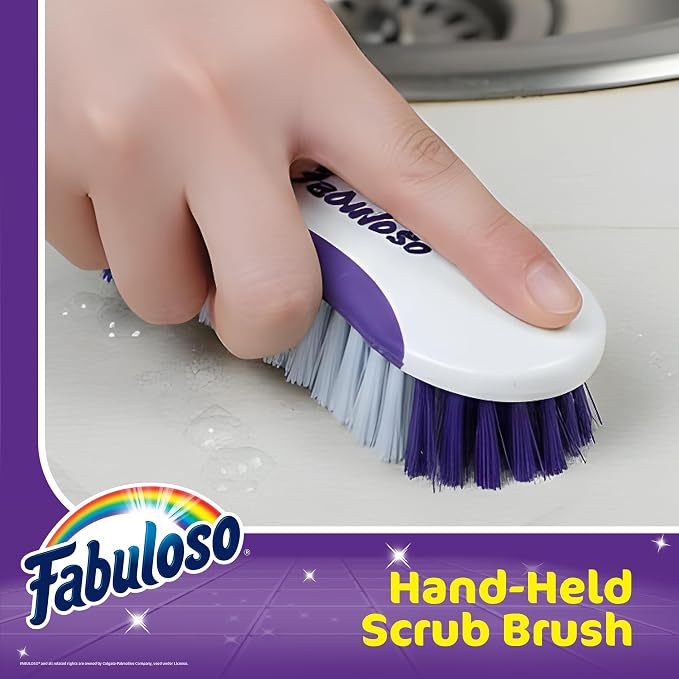 Fabuloso Compact Hand Scrub Brush, 6 Inch | Easy-grip rubber texture - Image 6