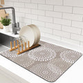 Dish Drying Mat Absorbent Kitchen Counter Mat Rubber Backing Draining Mat | by LuxStep