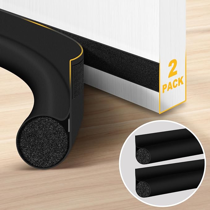 HomeProtect 2 Pack Door Draft Stopper Adjustable 36" 34" 32" 30" Door Sweep by HomeProtect