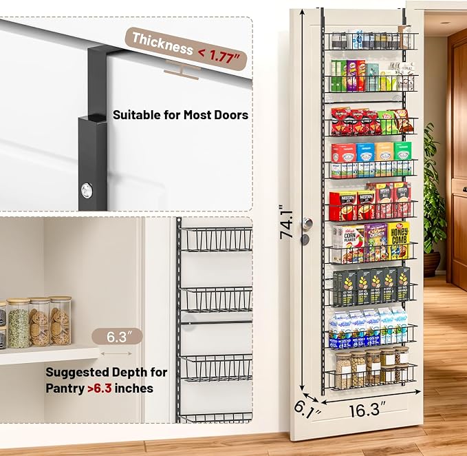 ElegantArray 9-Tier Pantry Door Organizer - Image 2