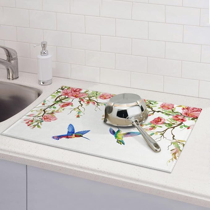 Hummingbird Butterfly Magnolia Dish Drying Mat - Image 7