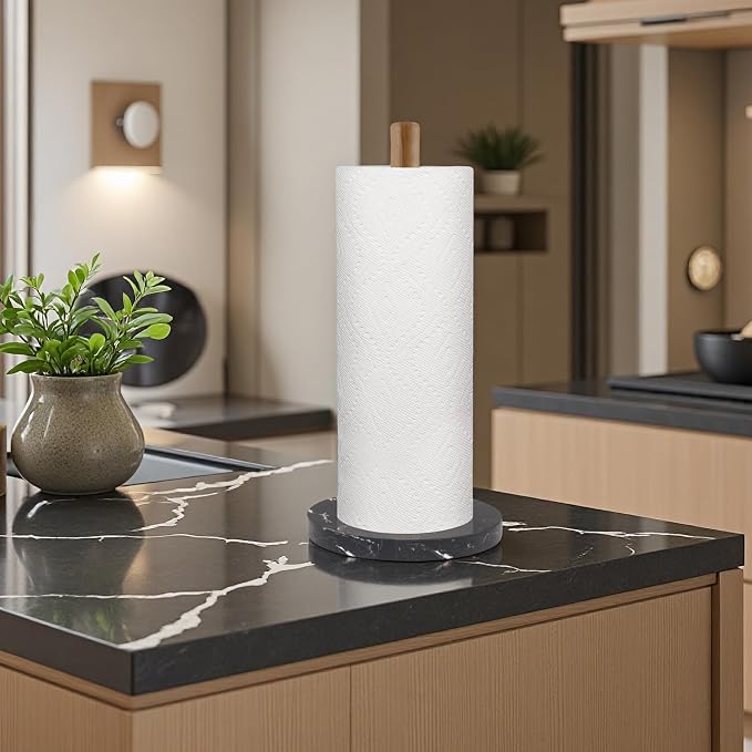 Buruis Acacia Wood Paper Towel Holder - Image 4