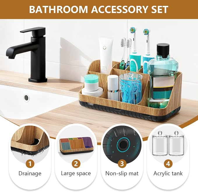 GFWARE Bathroom Toothbrush Holder Set - Image 4