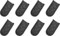 uxcell 8Pcs Pan Handle Sleeve, Pot Handle Covers Heat Resistant Iron Skillet Handle Covers for Kitchen Baking Cooking Supplies, Black