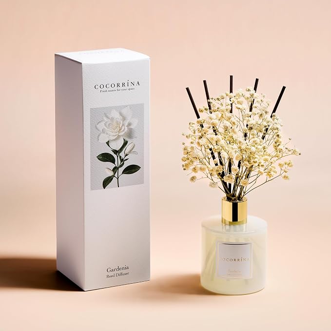 Reed Diffuser - Gardenia 6.7 Fl.oz Reed Diffuser Set - Image 2