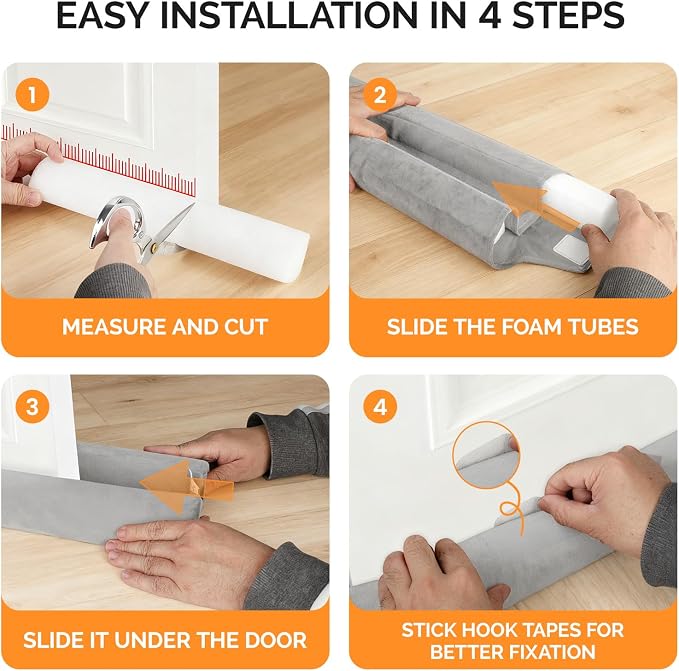 fowong Door Draft Stopper 32 Inch Adjustable Draft Stopper - Image 6