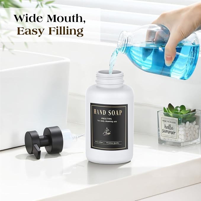 Luxspire Glass Foaming Soap Dispenser 15oz Hand Soap Bottle, 1 Pack | Anti-drip - Image 4