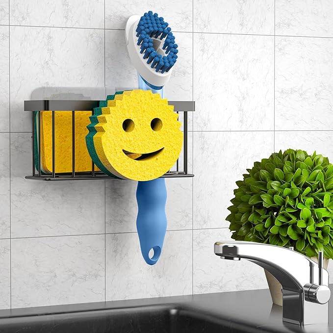 MURLONG Sponge Holder Smiley Face, Sink Organizer - Image 6