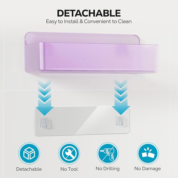 Nieifi Adhesive Shower Shelves, 5 Pieces - Image 5