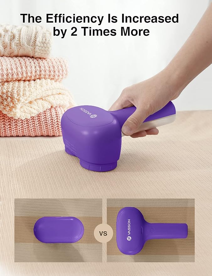 VASSON Fabric Shaver, Sweater Depiller & Pilling Remover | Dual-Head Design - Image 2