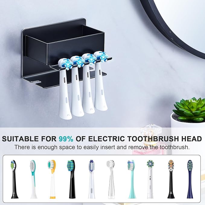 Toothbrush Head Holders, Electric Tooth Brush Head Holder, Adhesive Toothpaste - Image 7