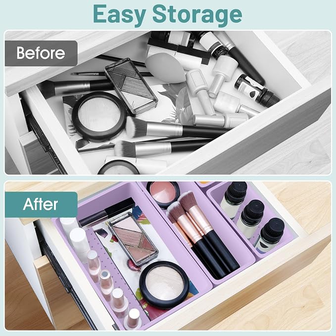 25 PCS Plastic Drawer Organizer Set, Makeup Organizers and Storage Bins | 4 - Image 4