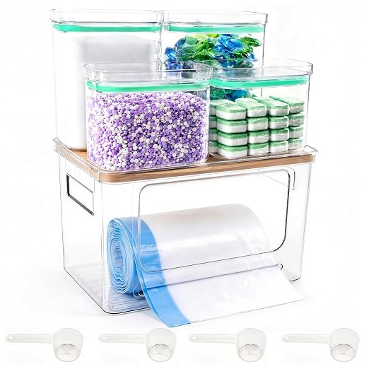 5-in-1 Trash Bag Dispenser, Laundry & Dishwasher Pods Storage Container by Unknown