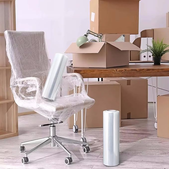 AISEY Stretch Wrap Roll Heavy Duty Plastic Moving Wrap 11.8" X 500FT - Image 5