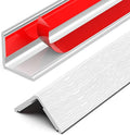 ‎Frychee Wall Corner Protector, Walls Edge Protector，Self-Adhesive Wall Corner Guards,PVC Double Side Edge Protector， Furniture Stairs Guard (White Wood Grain 2PCS 90cm/35.4in)