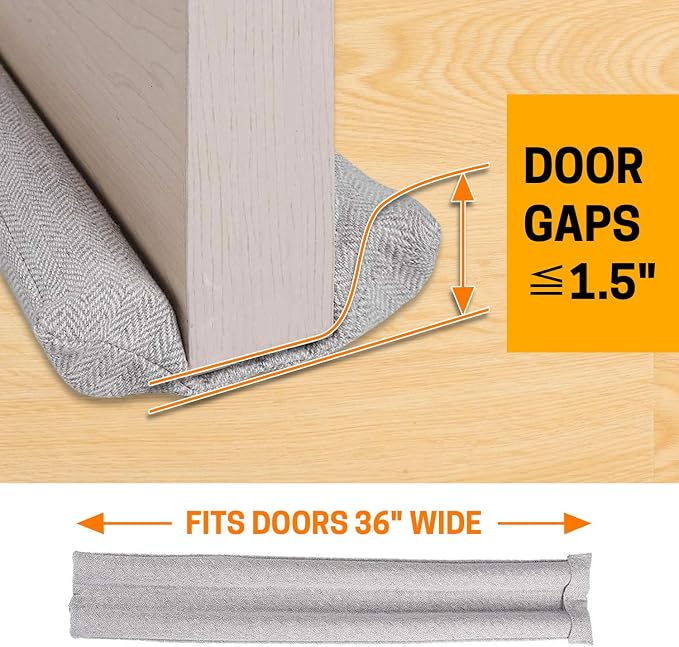 36 Inch Under Door Stopper, Door Noise Blocker | Double Sided Door Stopper - Image 5