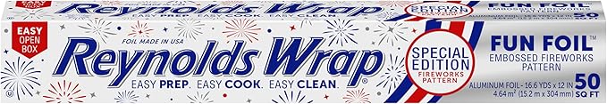 Reynolds Wrap Fun Foil Embossed Aluminum Foil Roll, 50sq ft | 12 Inch Wide by ReynoldsConsumerProducts