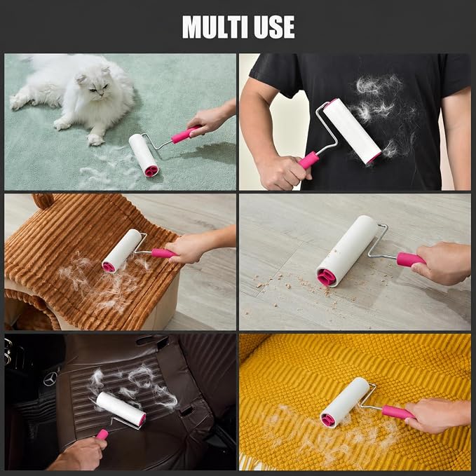 Extra Sticky Large Surface Lint Roller, 6.3''Wide Roller - Image 6