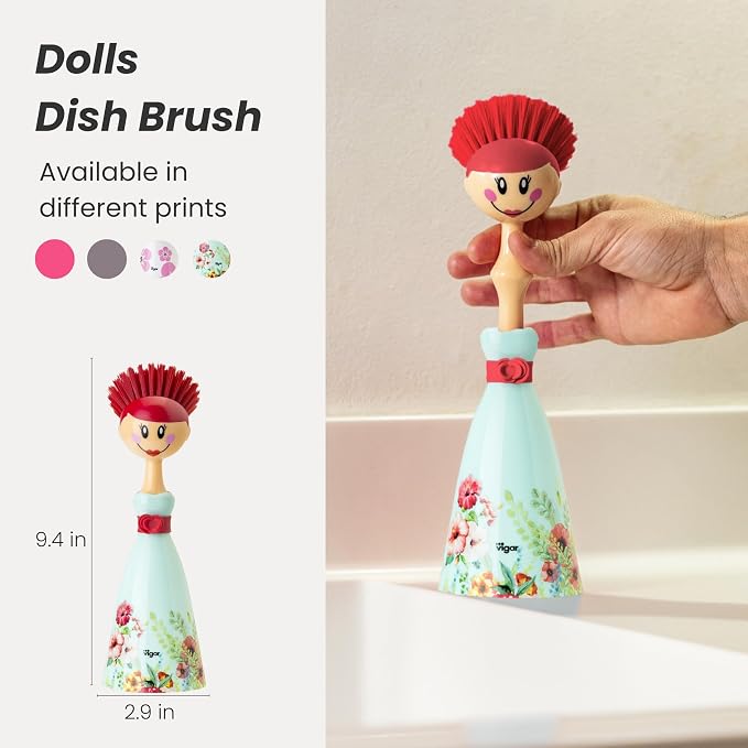 Vigar Dolls Dish Brush with Holder - Image 2