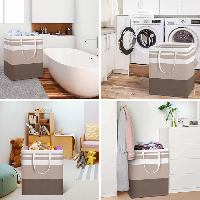 HomeHacks 2 Pack Large Laundry Baskets, Laundry Hampers Bags | Waterproof - Image 6