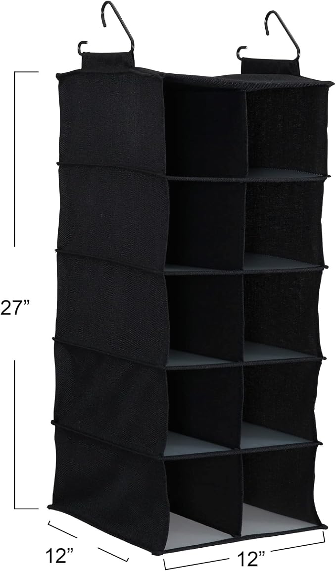 Household Essentials 10 Pocket Hanging Shoe Closet Organizer - Image 3