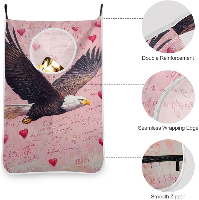 2PCS Hanging Laundry Hamper Bag Over the Door Laundry Hamper Wall Hamper Large - Image 6