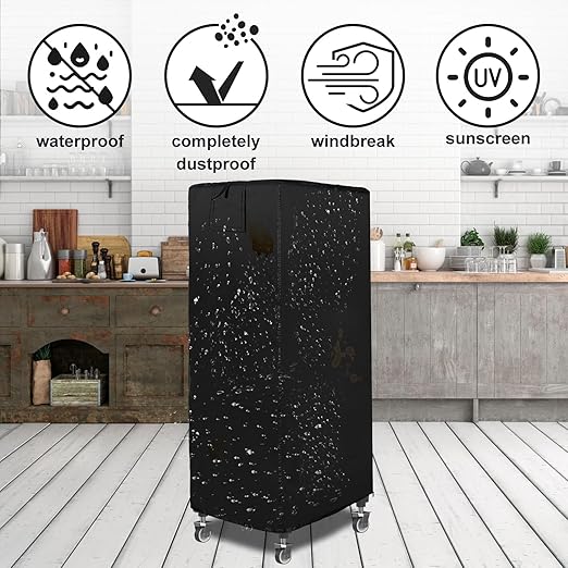 Speed Rack Cover Bread Rack Cover 20tier Sheet Bun Pan Rack Cover Commercial Bakery Racks Cover With Zipper, 23"X28"X64" Waterproof and Dustproof，Black