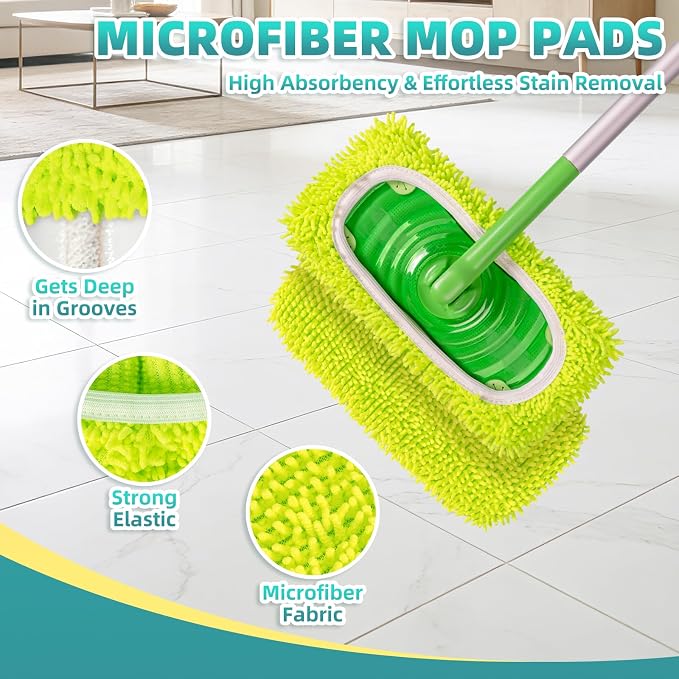 6 Pack Reusable Mop Pads for Swiffer, Washable Wet Pads Refill - Image 4