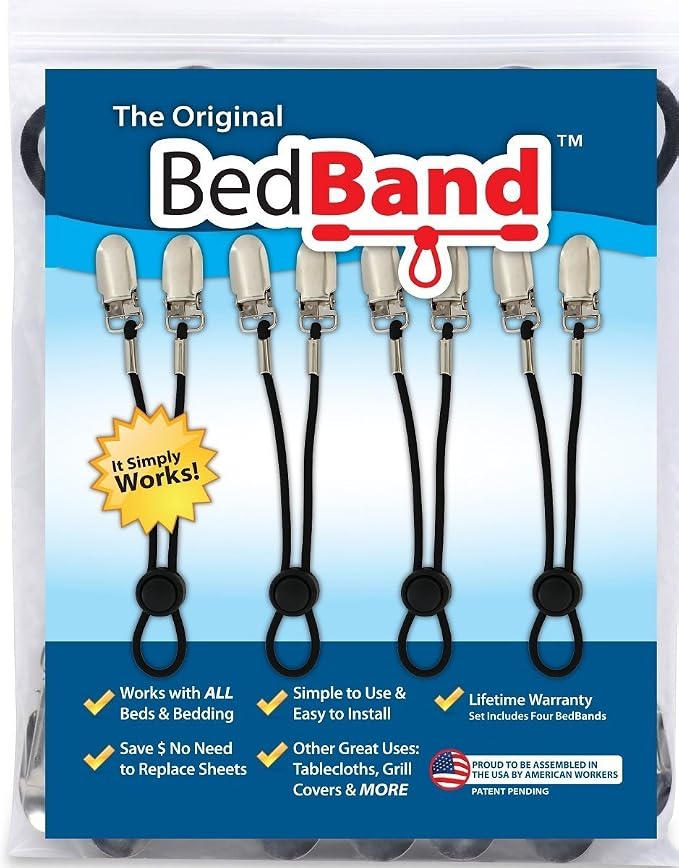The Original Adjustable Fastener/Holder/Strap/Suspender/Gripper by BEDBAND