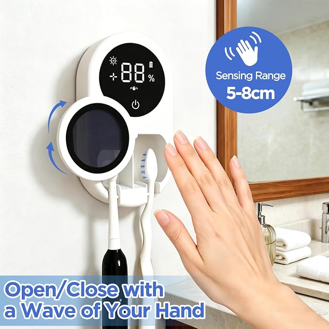 UV Toothbrush Sanitizer Holder 600mAh，Fast Charge&Auto-Inductive | portable - Image 2