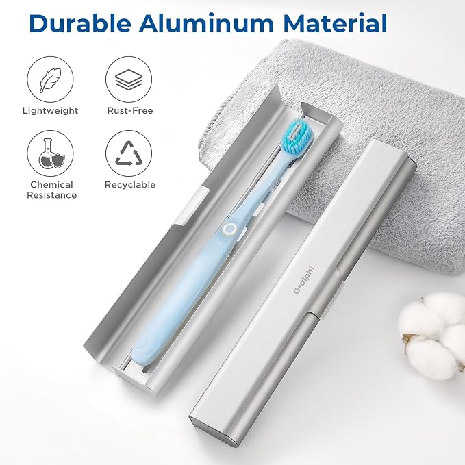 Aluminum Toothbrush Travel Case, Portable Travel Toothbrush Holder, Durable - Image 2