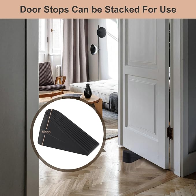 JZWBLILY Big Door Stoppers for Bottom of Door on Floor, Premium Big Rubber Door - Image 7