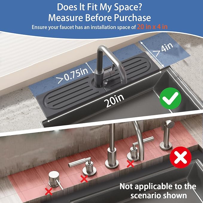 Kitchen Faucet Mat, Diatomite Sink Faucet Mat Splash Guard - Image 2